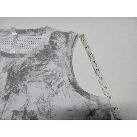 Ebb & Flow women's‎ laser cut marble print crop sleeveless athletic workout tank - Picture 12 of 12